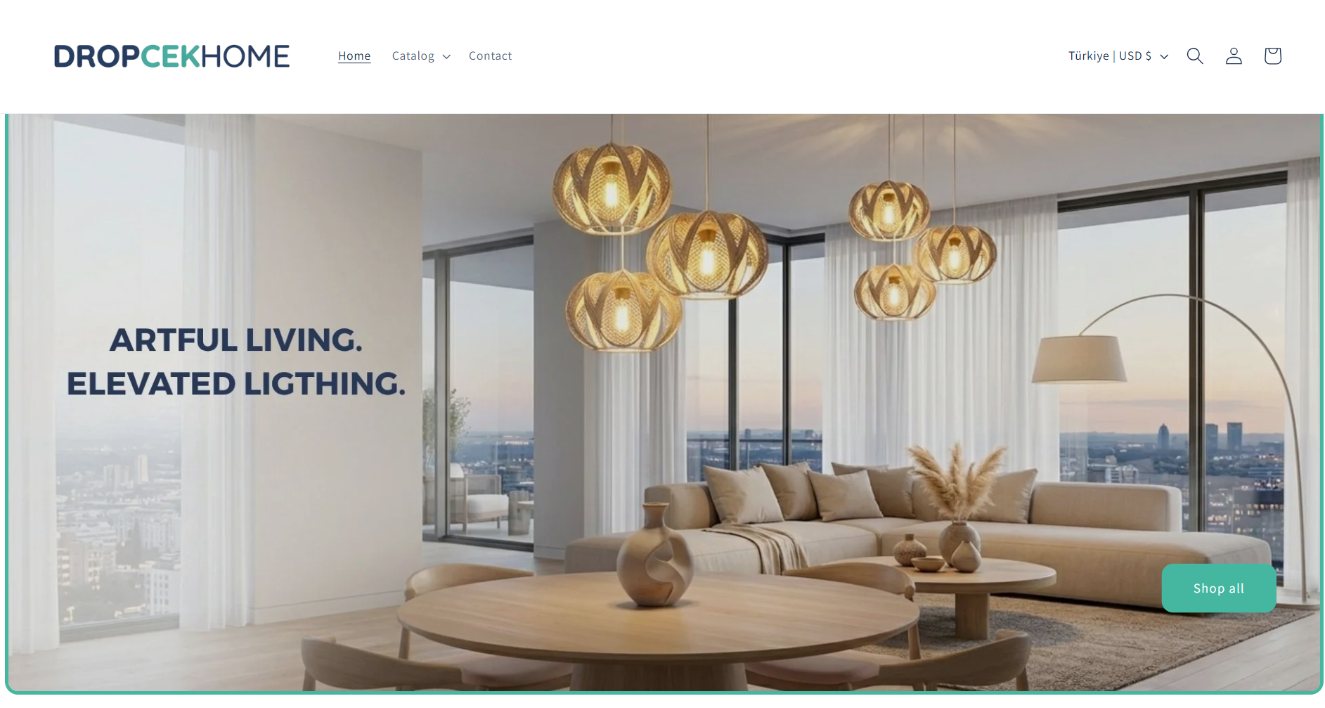 Dropcek Home Shopify mağazası